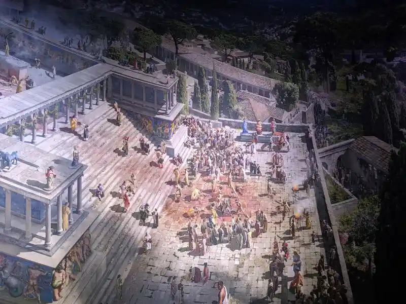 Panorama, middle side of the Pergamon altar